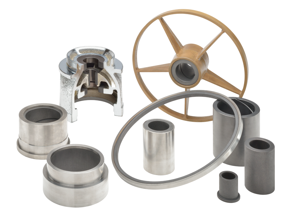 GRAPHALLOY pump parts with spider assembly for river water pumps